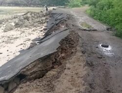 Jalan Trans Utara Flores, Di Enabara Maurole Terancam Ambruk