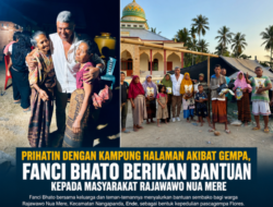 Prihatin dengan Kampung Halaman Akibat Gempa, Fanci Bhato Salurkan Bantuan untuk Warga Rajawawo Nua Mere